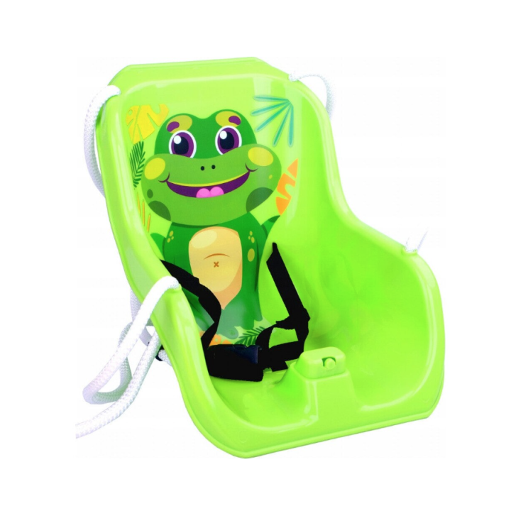 Leagan Mochtoys 2in1 cu masuta pentru copii cu broscuta, verde