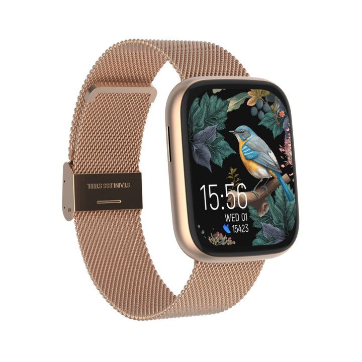 Smartwatch Forever ForeVigo 4, roz auriu, 1.95 inch, 2 bratari interschimbabile