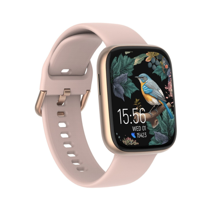 Smartwatch Forever ForeVigo 4, roz auriu, 1.95 inch, 2 bratari interschimbabile