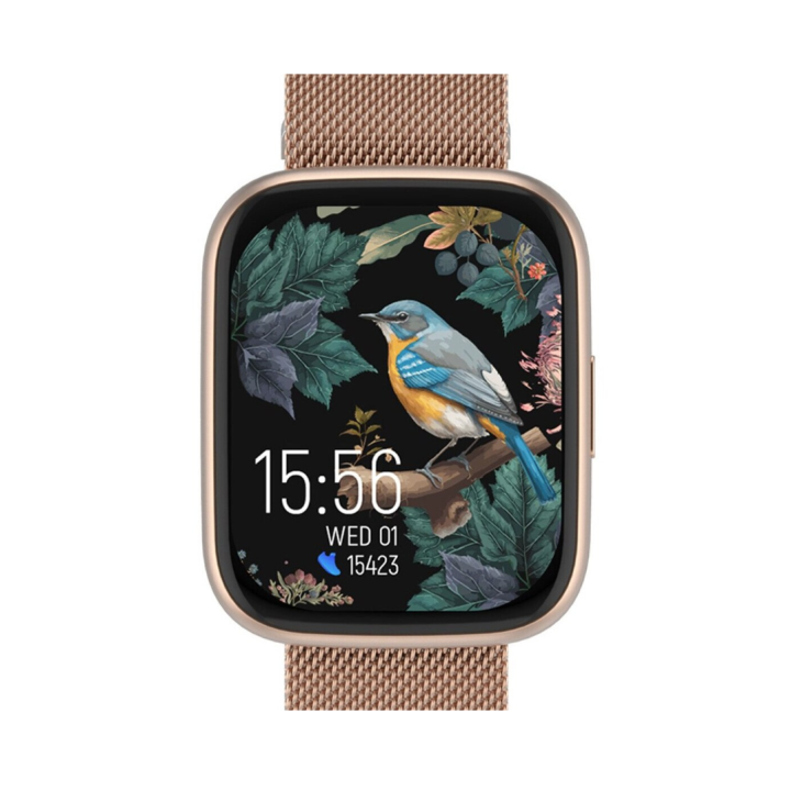 Smartwatch Forever ForeVigo 4, roz auriu, 1.95 inch, 2 bratari interschimbabile