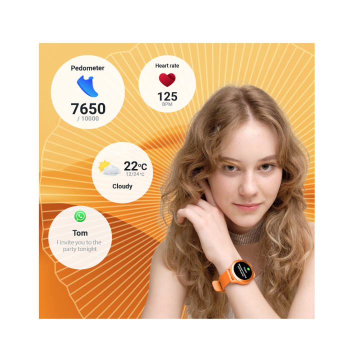 Smartwatch Forever Colorum CW-300, Portocaliu