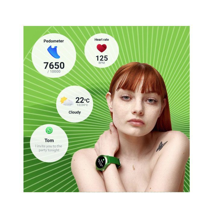Smartwatch Forever Colorum  CW-300, Verde